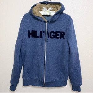 TOMMY HILFIGER Men’s Hoodie Jacket Sherpa Lined